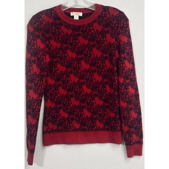 Brooks Brothers Sweater Womens S Red 100% Extra Fine Merino Wool Red Fleece - Picture 1 of 7